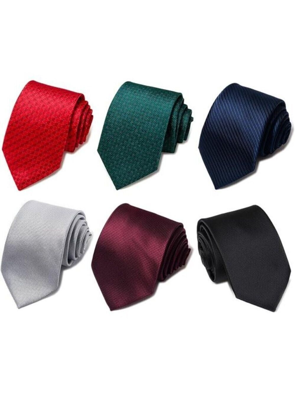Men’s Woven Jacquard Necktie Set – 6-Pack Formal Ties Gift Set